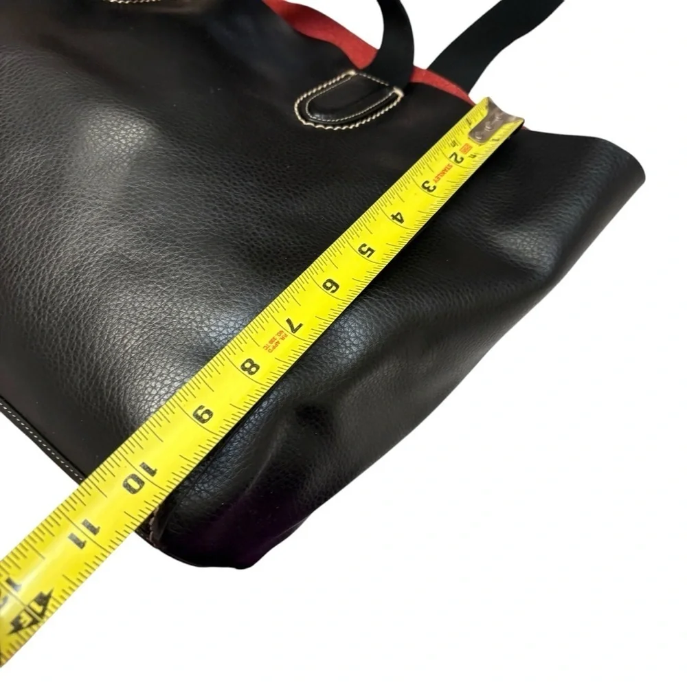 Coach black leather derby bag 58660